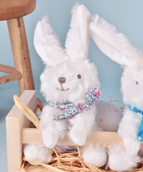М'яка іграшка зайчик Lapin blanc avec chouchou, 12 см, Doudou et Companie DC3818 DC3818 фото