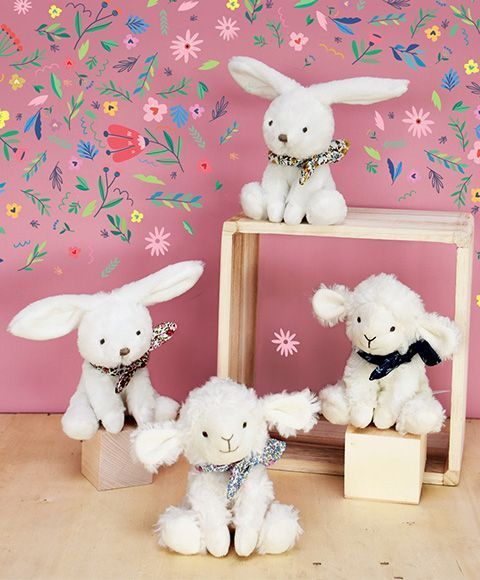 М'яка іграшка зайчик Lapin blanc avec chouchou, 12 см, Doudou et Companie DC3818 DC3818 фото
