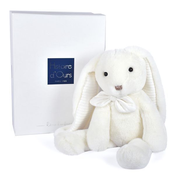 М'яка іграшка зайчик Peluche lapin preppy Chic - Blanc, 40 см, Histoire d'Ours HO3135 HO3135 фото