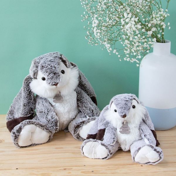 М'яка іграшка зайчик Lapin Marius - Gris chaud, 20 см, Histoire d'Ours HO2296 HO2296 фото