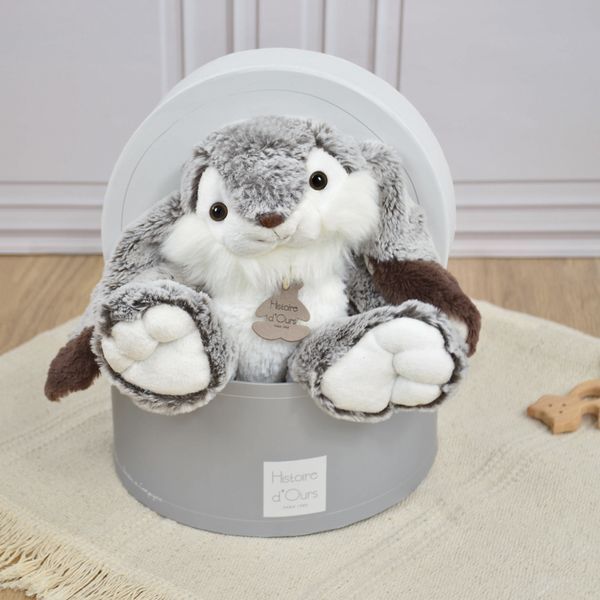 М'яка іграшка зайчик Lapin Marius - Gris chaud, 30 см, Histoire d'Ours HO2061 HO2061 фото