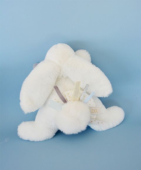 М'яка іграшка зайчик Lapin bleu - Happy Glossy, 25 см, Doudou et Companie DC3735 DC3735 фото