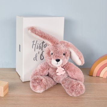 М'яка іграшка зайчик Peluche Lapin Rose, 25 см, Histoire d'Ours HO3007 HO3007 фото