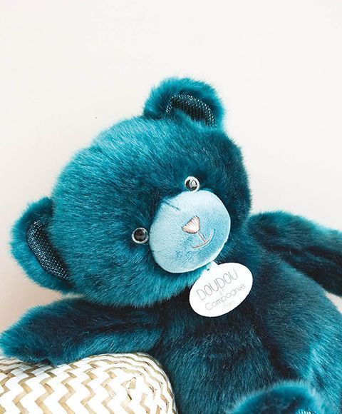 М'яка іграшка ведмедик Ours en peluche bleu paon, 37 см, Doudou et Companie DC3591 DC3591 фото