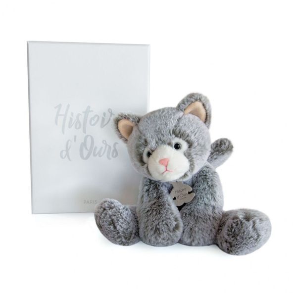 Мягкая игрушка котик Peluche Chat Gris, 25 см, Histoire d'Ours HO3008 HO3008 фото