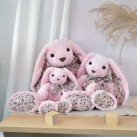 Мягкая игрушка зайчик Peluche Lapin Rose, 25 см, Histoire d'Ours HO2434 HO2434 фото