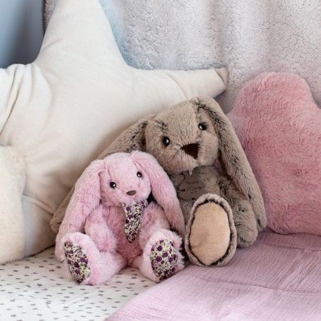 Мягкая игрушка зайчик Peluche Lapin Rose, 25 см, Histoire d'Ours HO2434 HO2434 фото