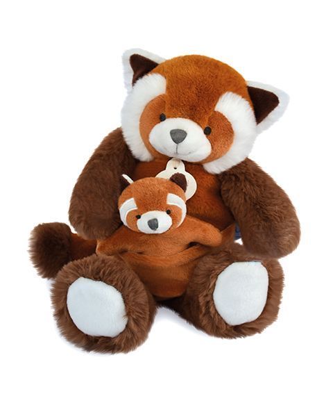 Мягкая игрушка красная панда Panda roux avec b&eacute;b&eacute;, 25 см, Doudou et Companie DC3985 DC3985 фото