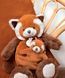 Мягкая игрушка красная панда Panda roux avec b&eacute;b&eacute;, 25 см, Doudou et Companie DC3985 DC3985 фото 1