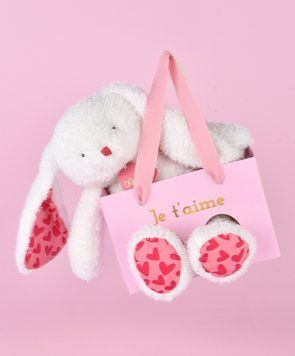 М'яка іграшка зайчик LAPIN JE T'AIME, 25 см, Doudou et Companie DC4372 DC4372 фото
