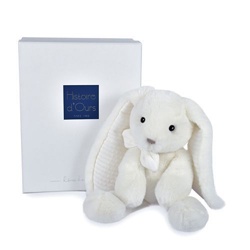 Мягкая игрушка зайчик Peluche lapin preppy Chic - Blanc, 30 см, Histoire d'Ours HO3134 HO3134 фото