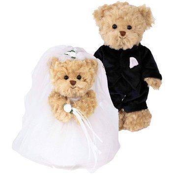 М'які іграшки ведмедики Bride & Groom, 30 см, Bukowski Design 12345 фото